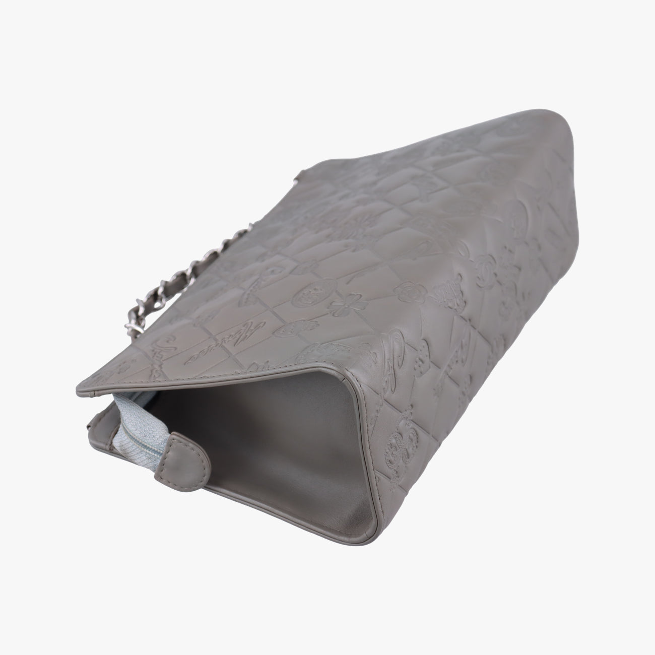 Pre-owned Chanel Iconic Matelasse Grey leather A37156 shoulderbag | stylenewstar