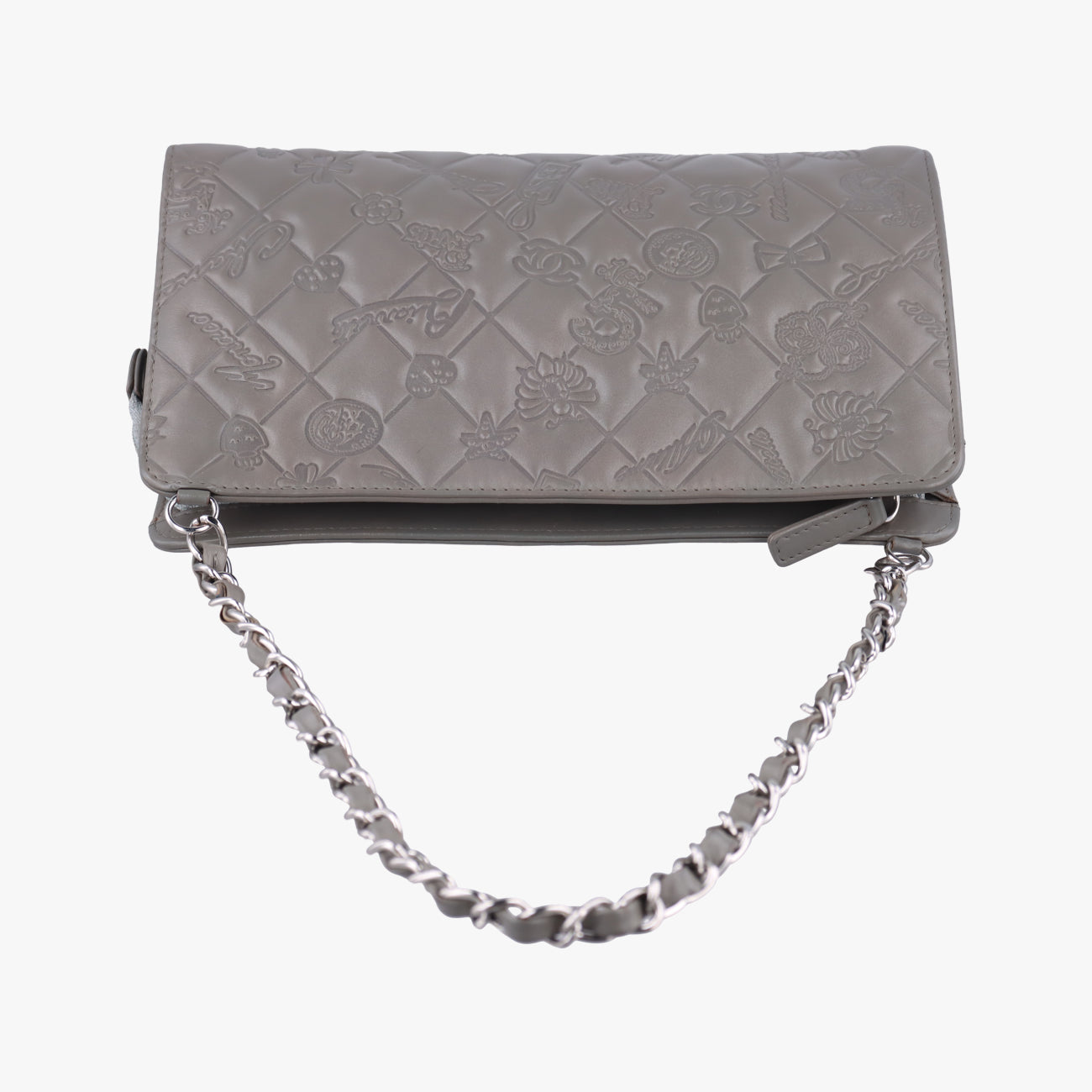 Pre-owned Chanel Iconic Matelasse Grey leather A37156 shoulderbag | stylenewstar