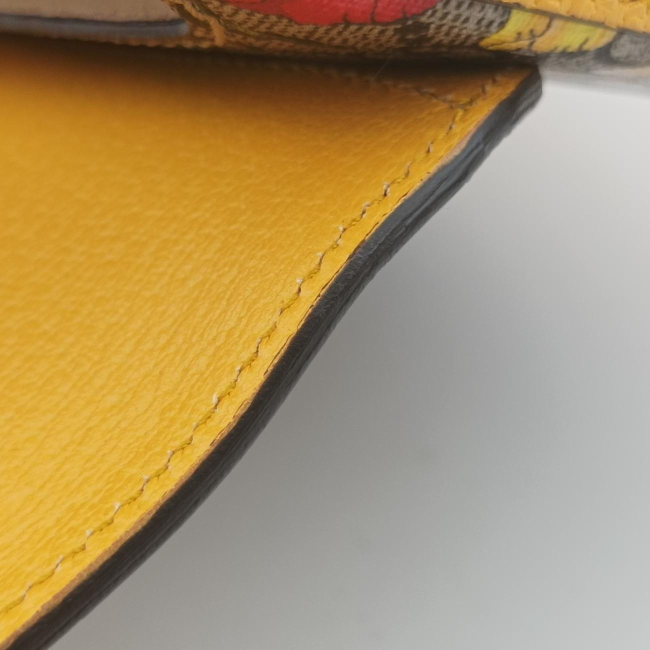 Pre-owned Gucci GG flora Padlock Bamboo Beige×Yellow×Multicolour PVC coated canvas 603221 shoulderbag | stylenewstar