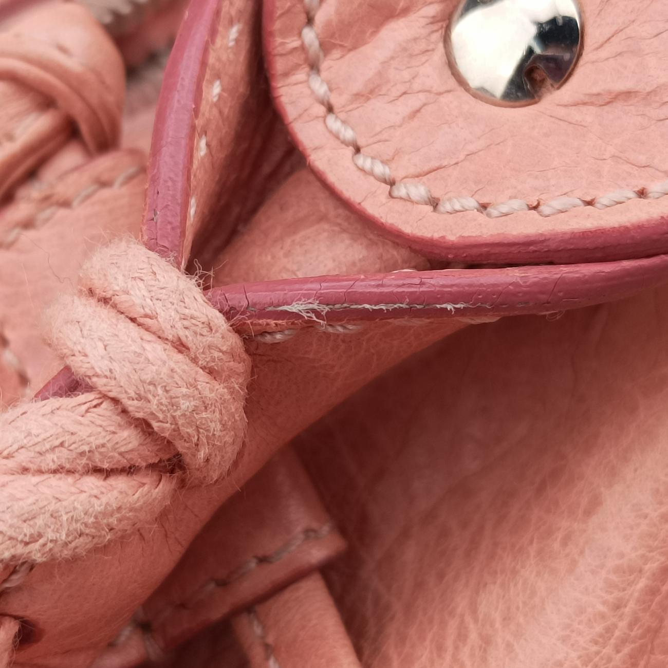 Pre-owned Balenciaga Pompon Pink Lambskin  shoulderbag | stylenewstar