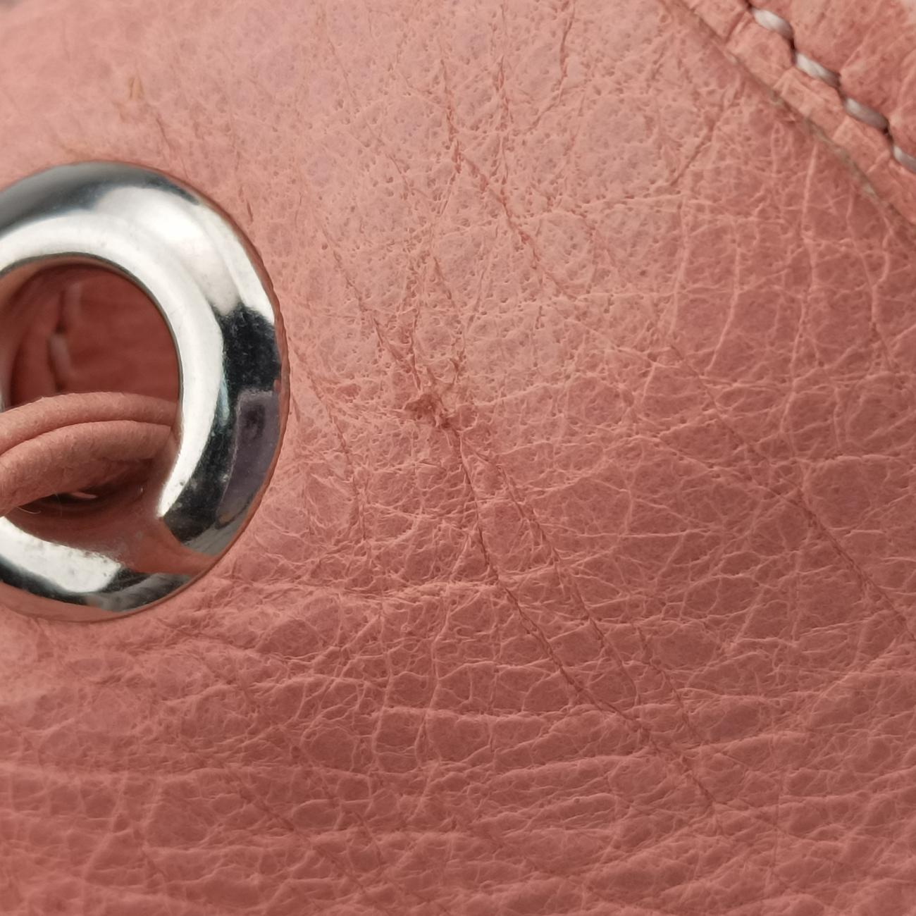 Pre-owned Balenciaga Pompon Pink Lambskin  shoulderbag | stylenewstar