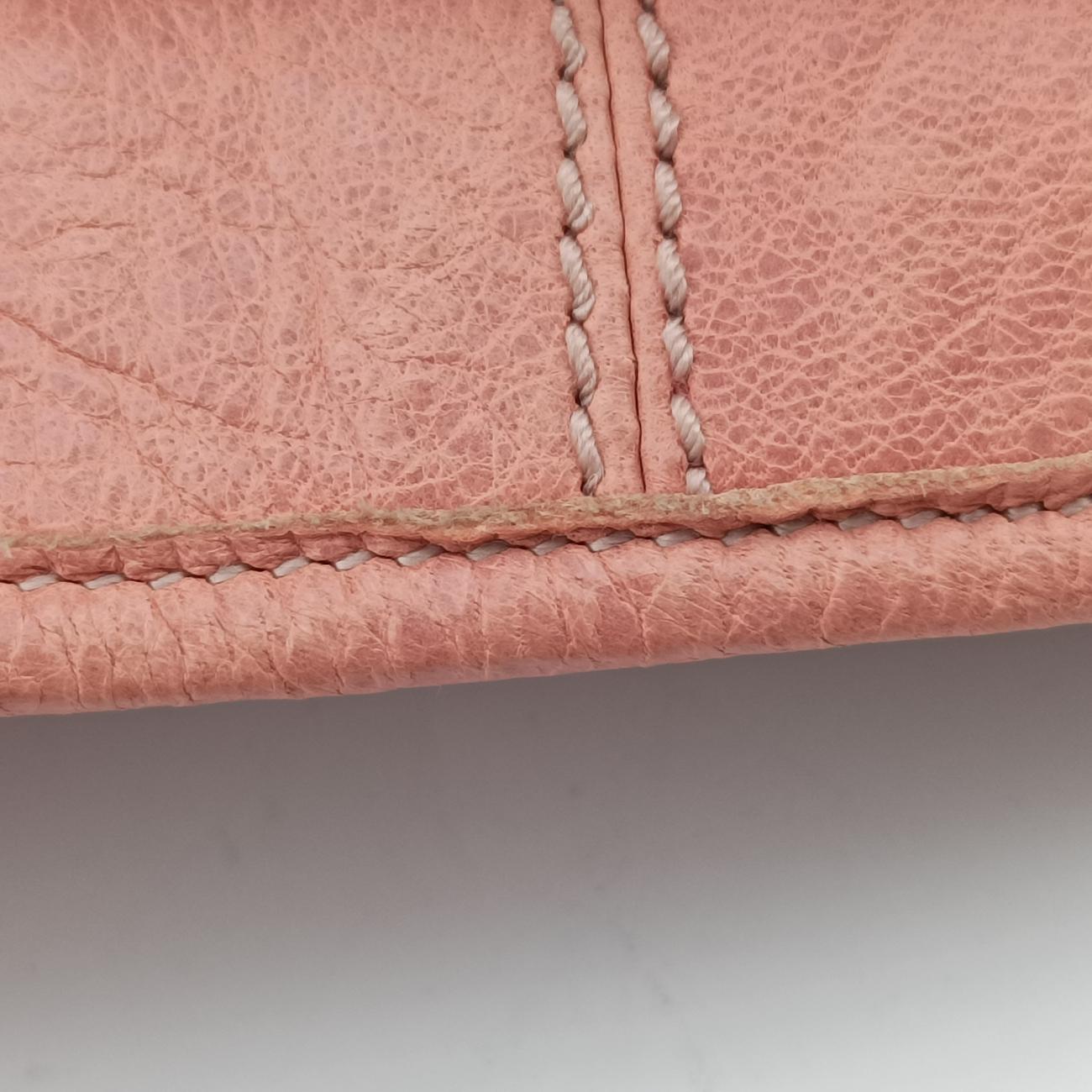 Pre-owned Balenciaga Pompon Pink Lambskin  shoulderbag | stylenewstar