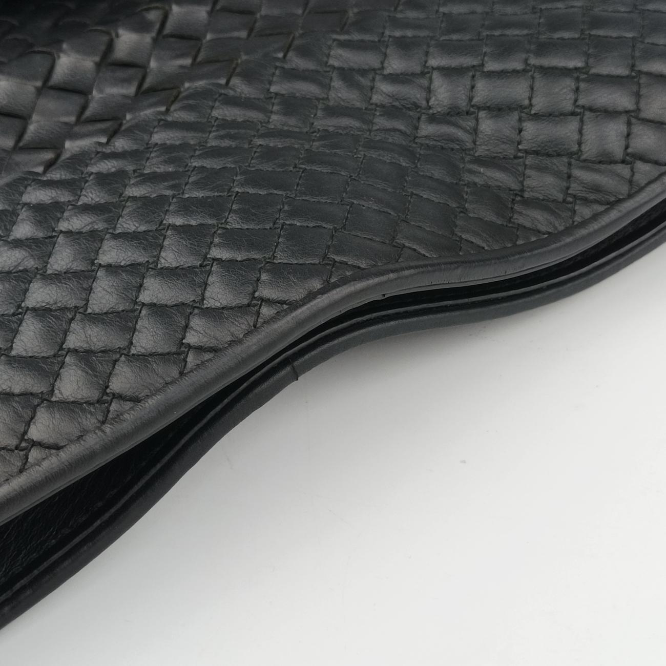 Pre-owned Bottega Veneta Intrecciato Black lambskin  handbag | stylenewstar