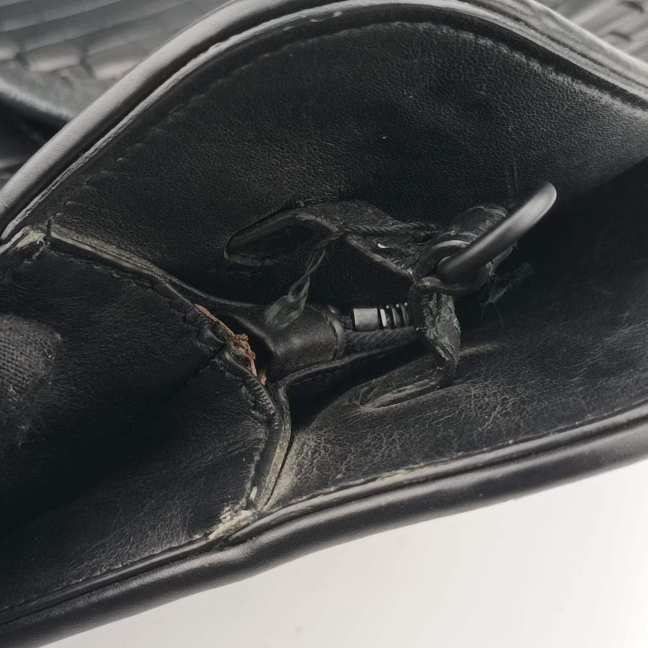 Pre-owned Bottega Veneta Intrecciato Black lambskin  handbag | stylenewstar