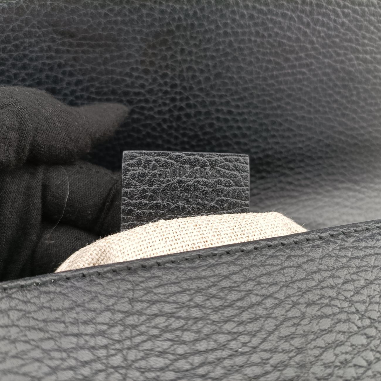 Secondhand Gucci Interlocking G Black Leather 510302 shoulderbag | stylenewstar