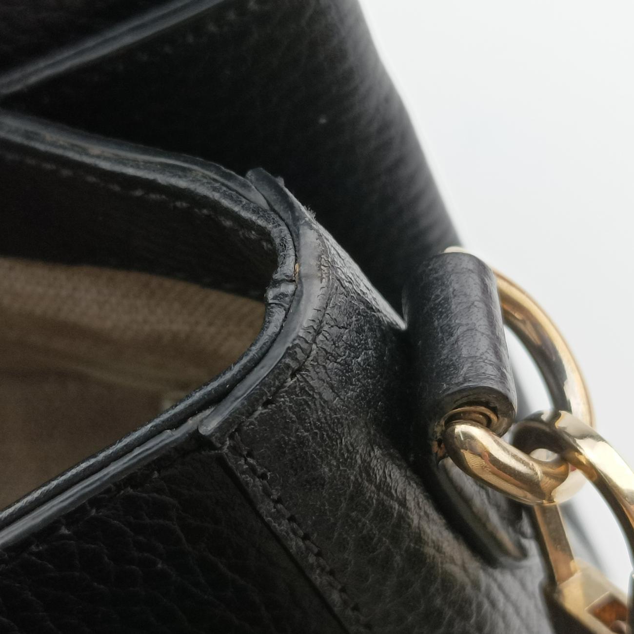 Secondhand Gucci Interlocking G Black Leather 510302 shoulderbag | stylenewstar