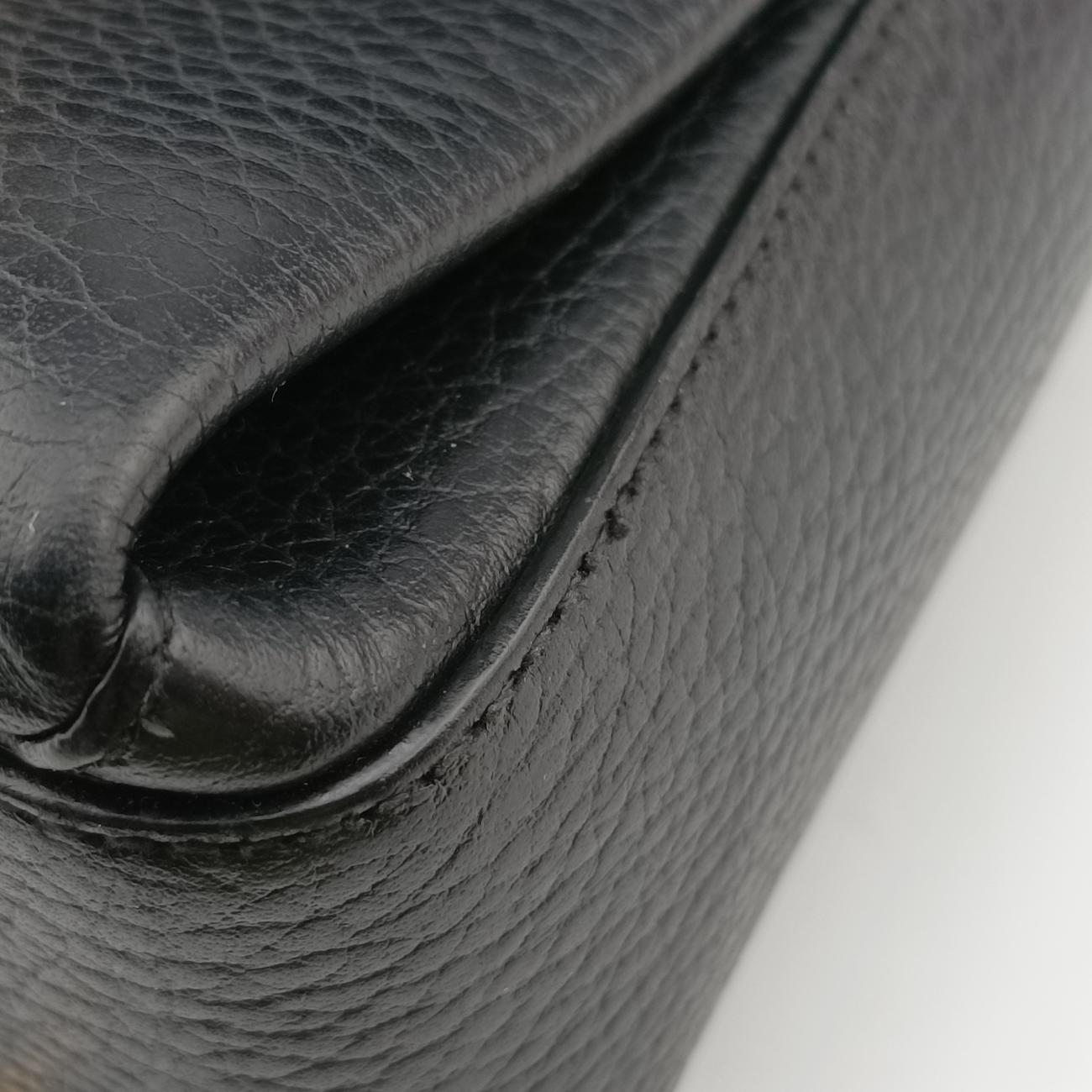 Secondhand Gucci Interlocking G Black Leather 510302 shoulderbag | stylenewstar