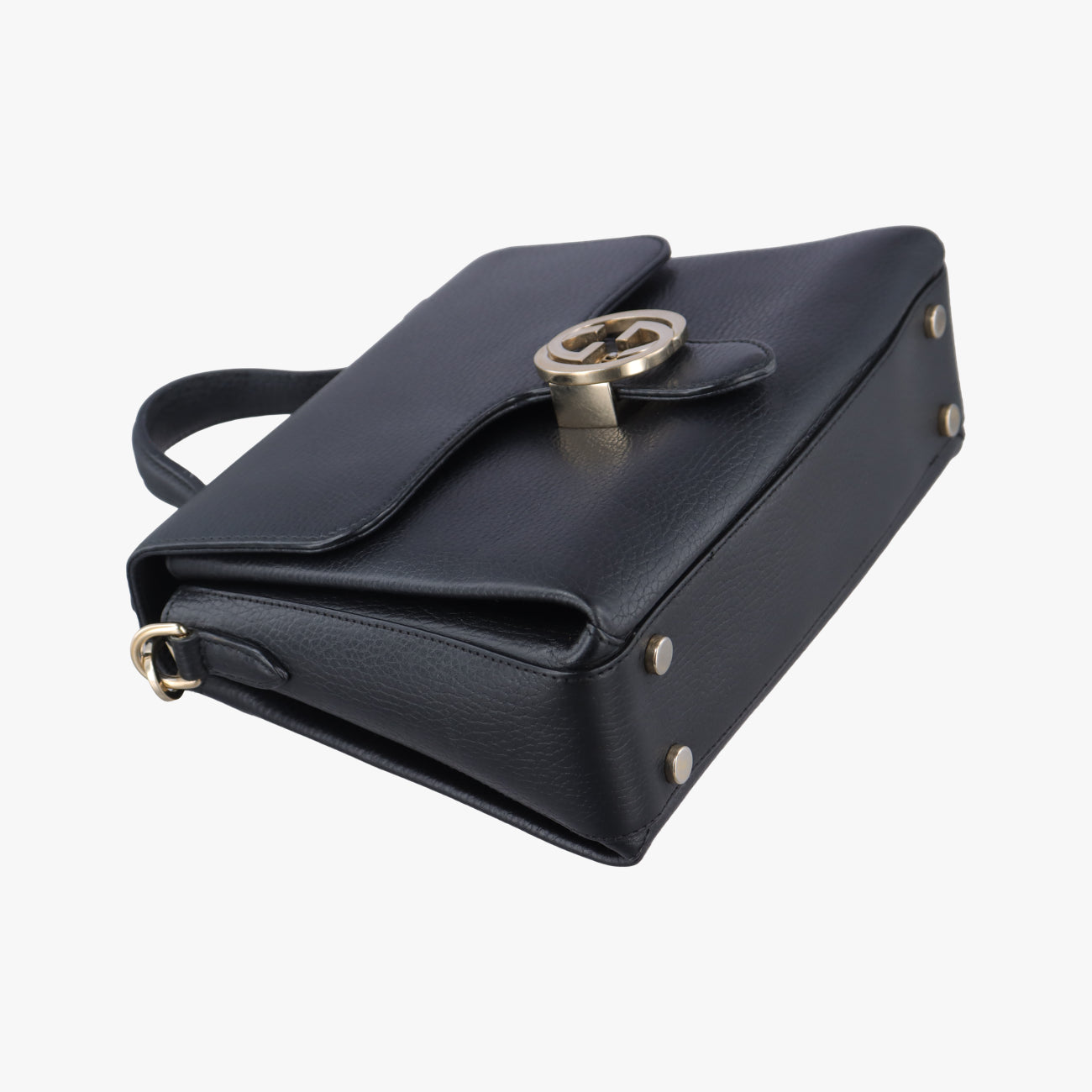 Secondhand Gucci Interlocking G Black Leather 510302 shoulderbag | stylenewstar