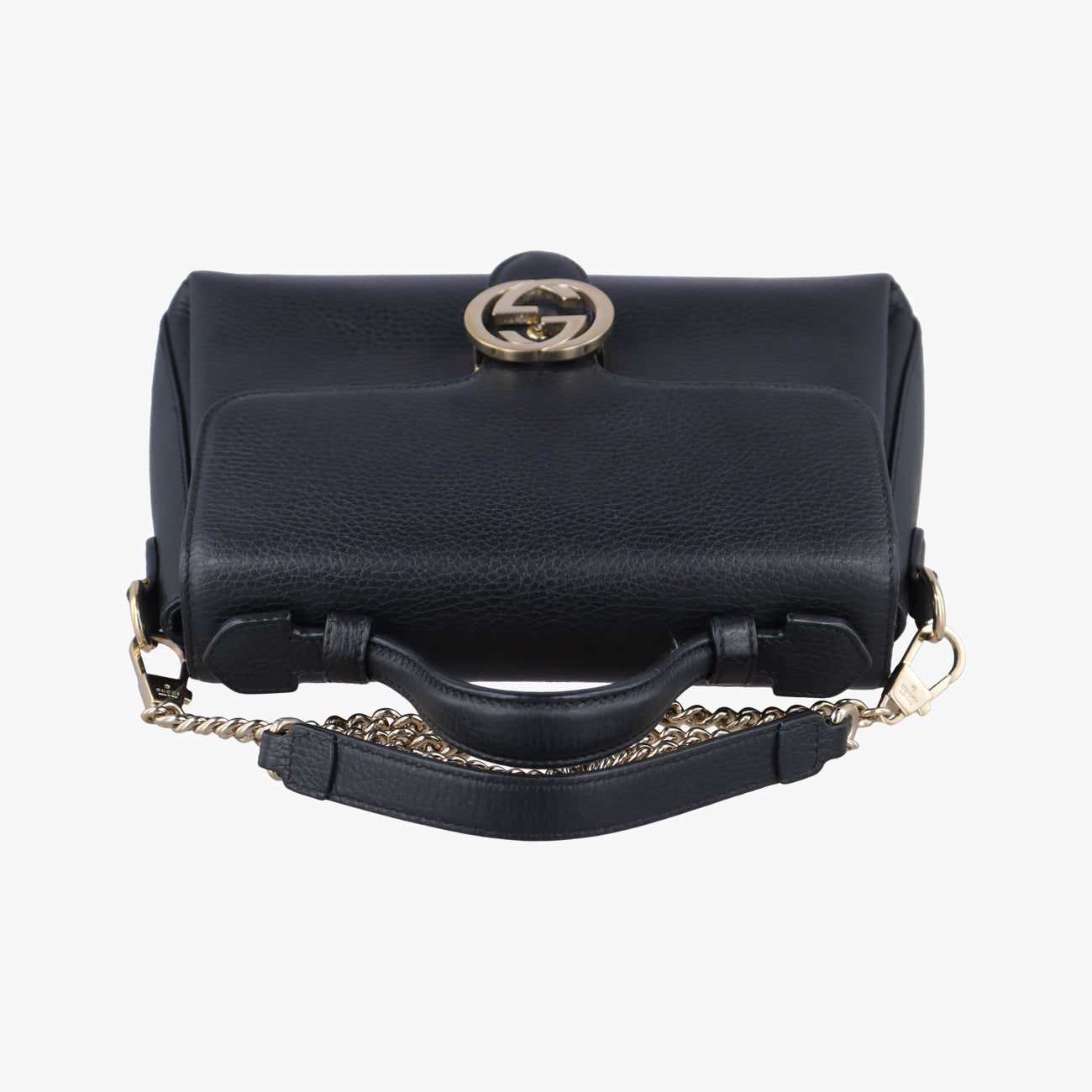 Secondhand Gucci Interlocking G Black Leather 510302 shoulderbag | stylenewstar