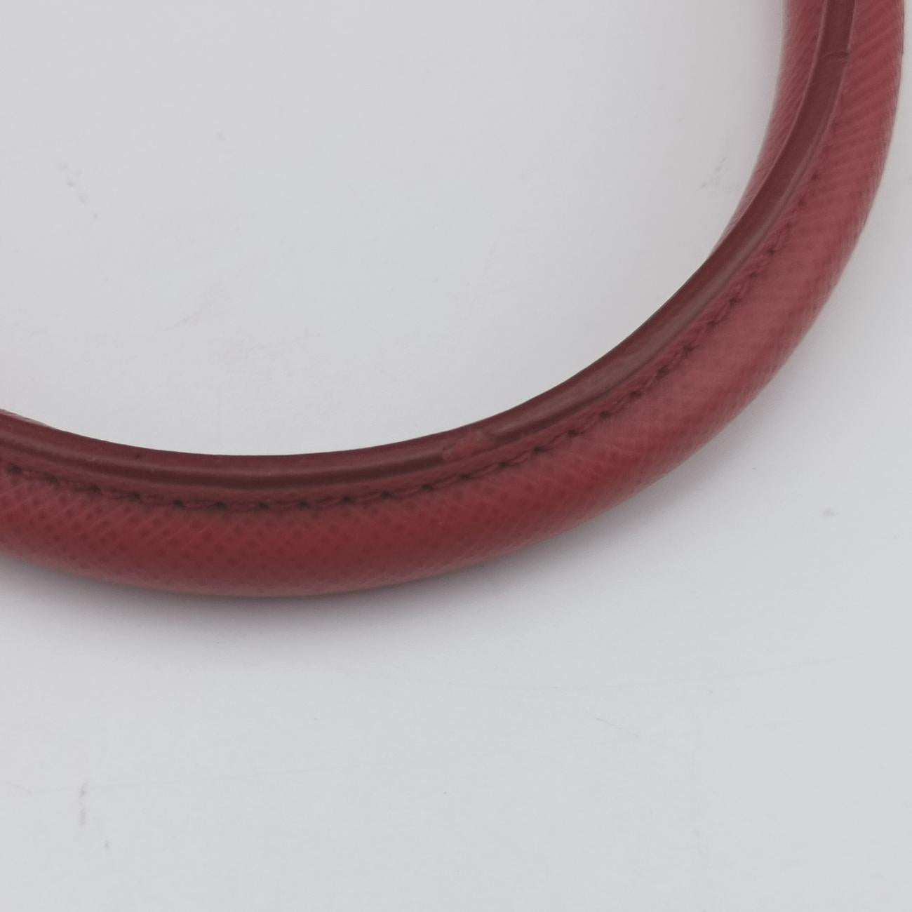 Pre-owned Prada Galleria Red SAFFIANO Leather BN1786 handbag | stylenewstar