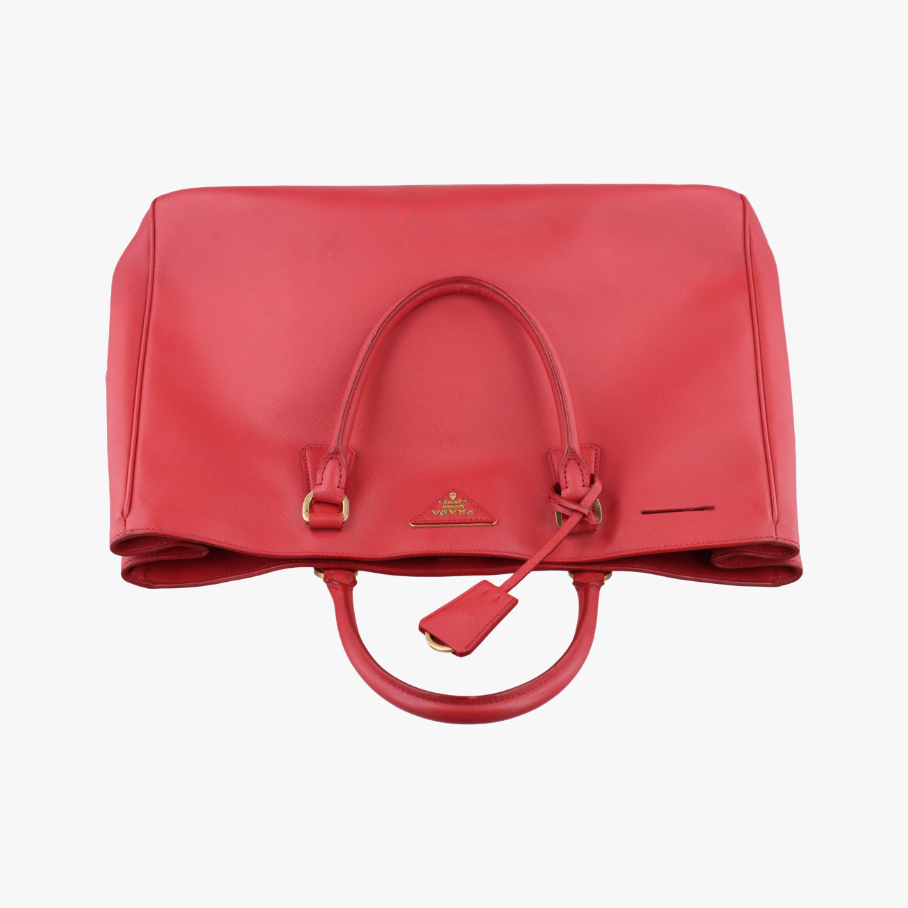 Pre-owned Prada Galleria Red SAFFIANO Leather BN1786 handbag | stylenewstar