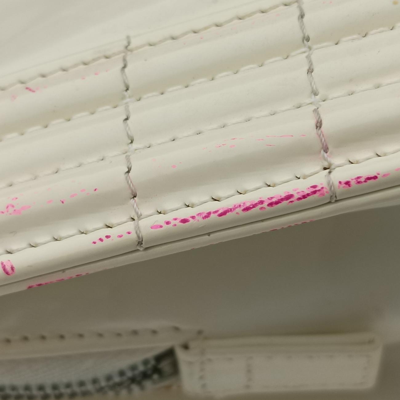 Pre-owned Chanel Jetsetter Boy Shopping Tote White Patent A67020 shoulderbag | stylenewstar