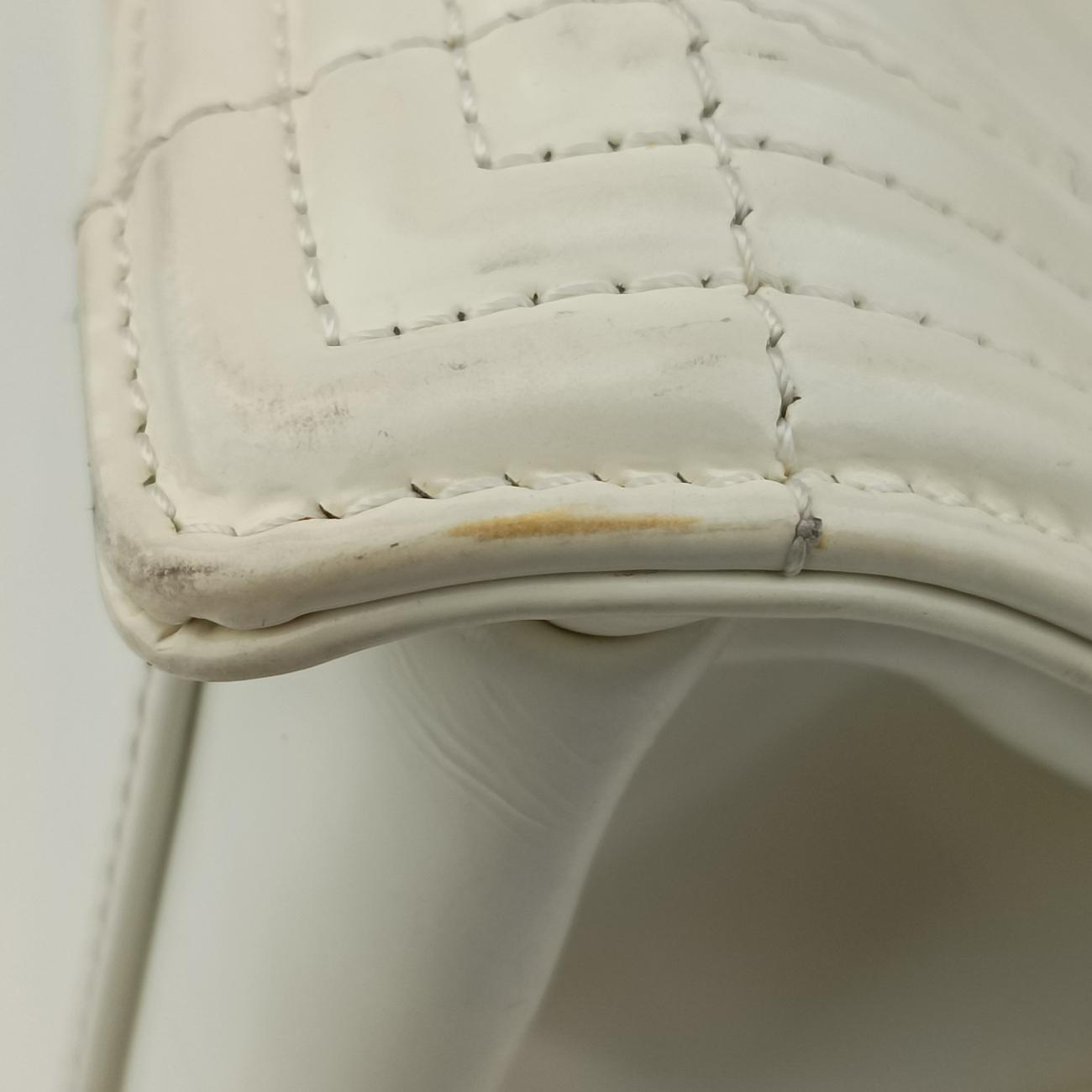 Pre-owned Chanel Jetsetter Boy Shopping Tote White Patent A67020 shoulderbag | stylenewstar