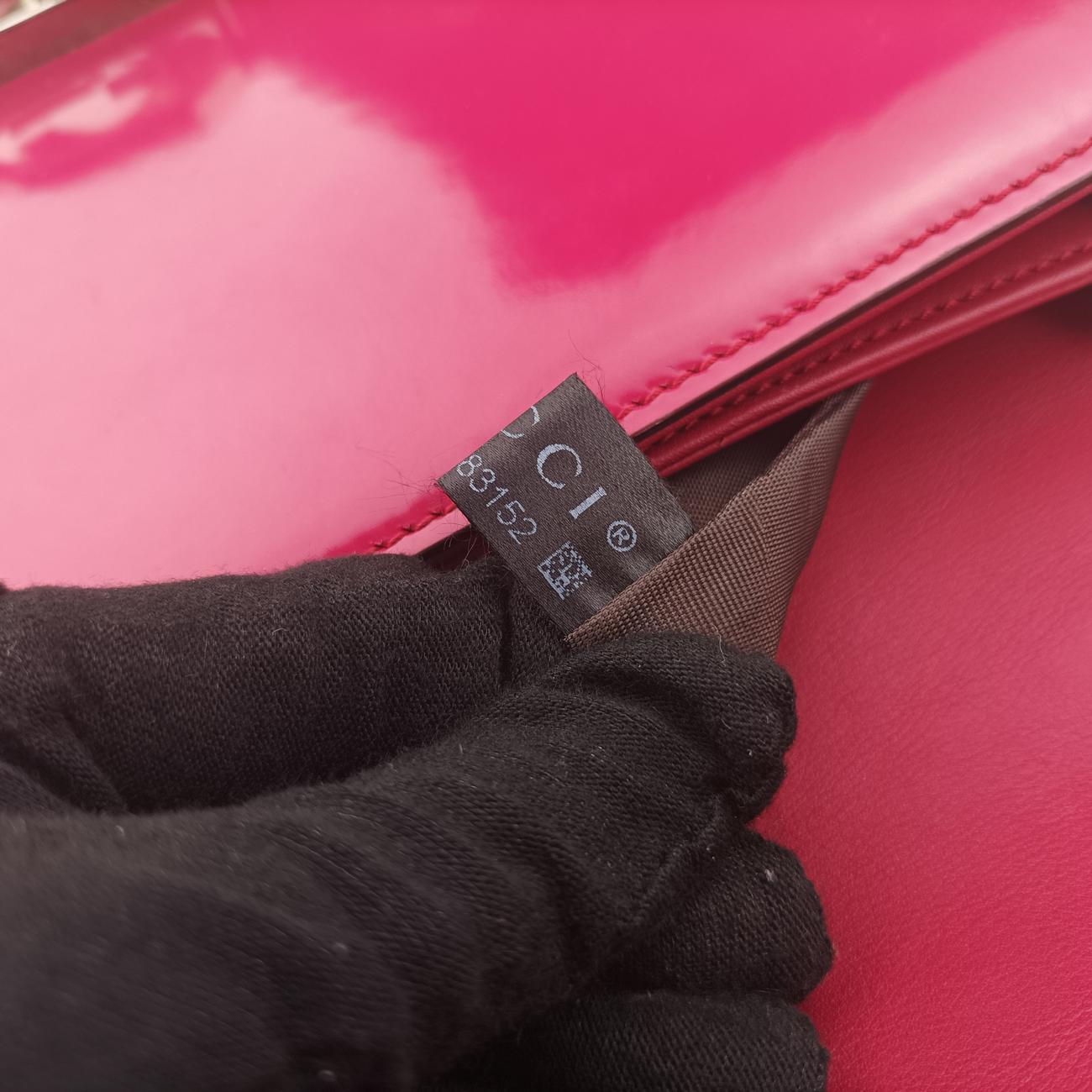 Secondhand Gucci Interlocking G Pink Patent 387606 shoulderbag | stylenewstar