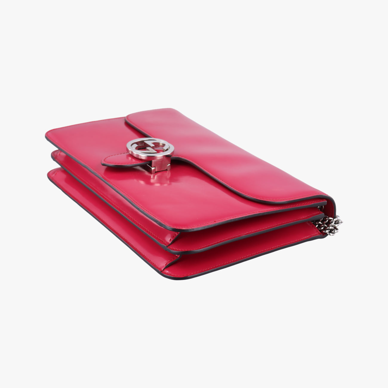 Secondhand Gucci Interlocking G Pink Patent 387606 shoulderbag | stylenewstar