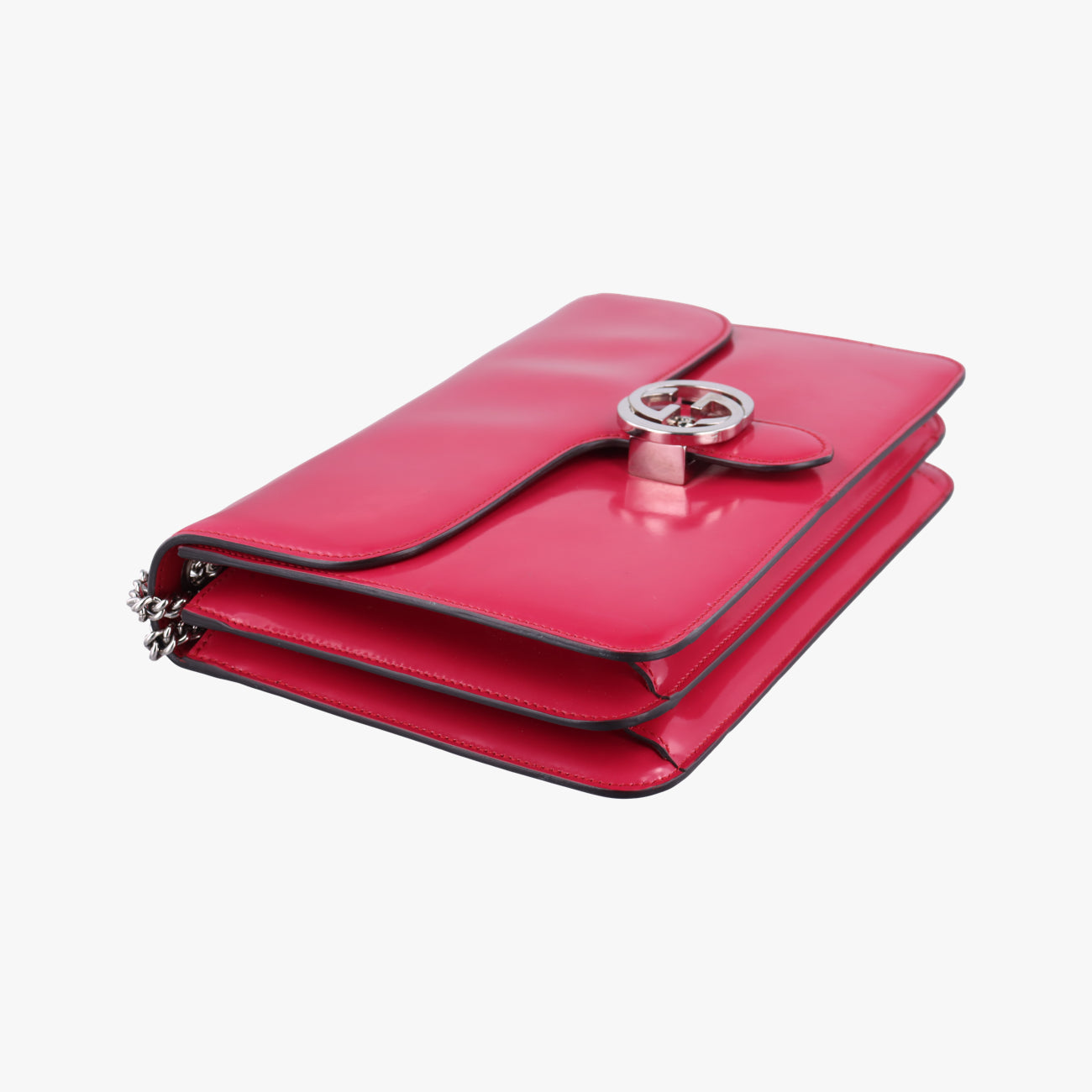 Secondhand Gucci Interlocking G Pink Patent 387606 shoulderbag | stylenewstar