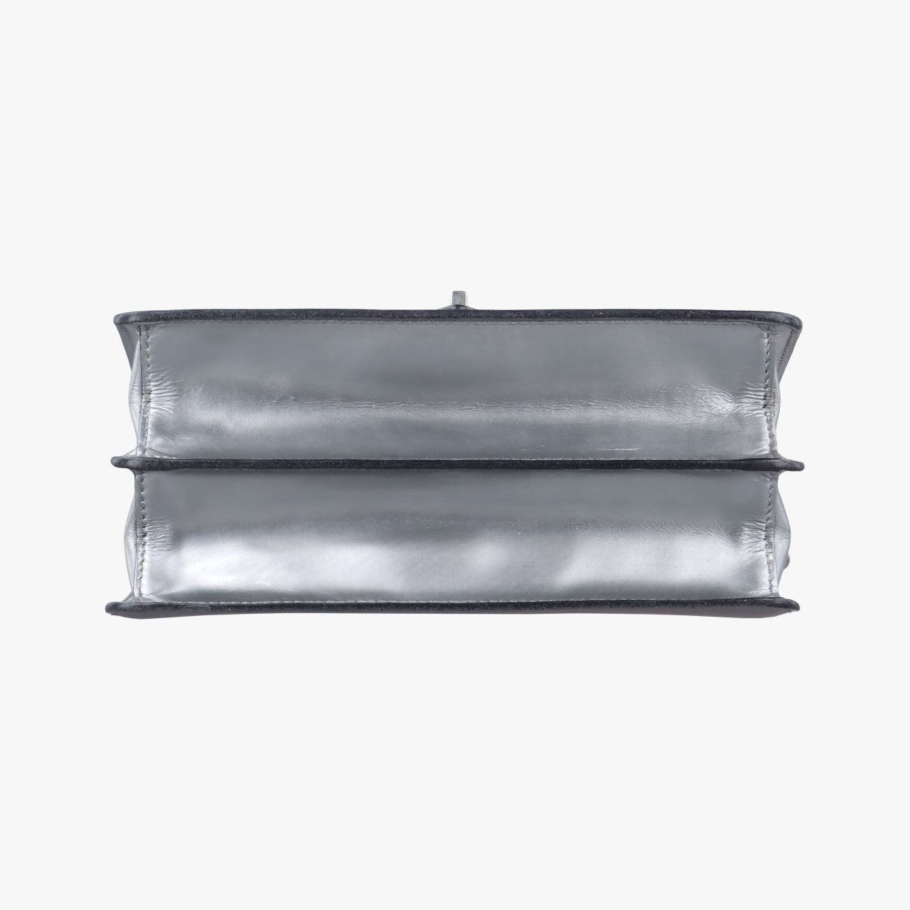 Secondhand Prada Logo Plaque Silver Leather  shoulderbag | stylenewstar