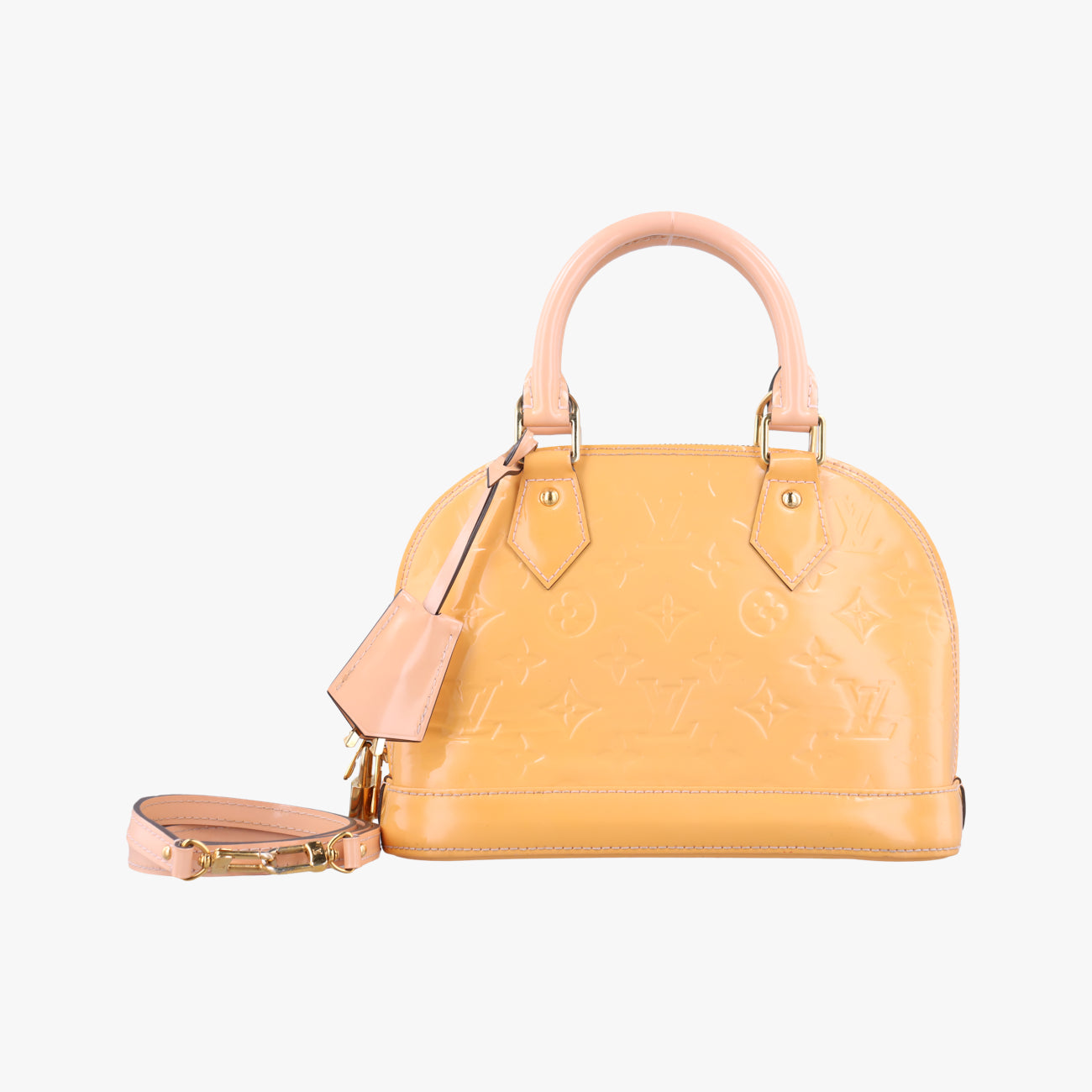 Pre-owned Louis Vuitton Alma BB ROSE FLORENTIN Vernis M91607 shoulderbag | stylenewstar