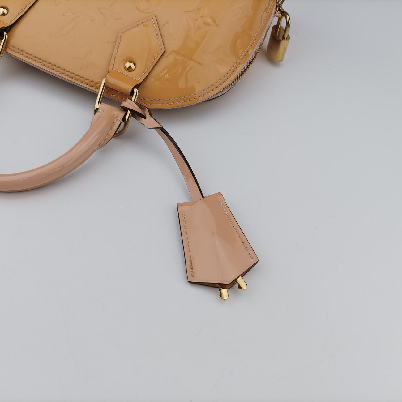 Pre-owned Louis Vuitton Alma BB ROSE FLORENTIN Vernis M91607 shoulderbag | stylenewstar