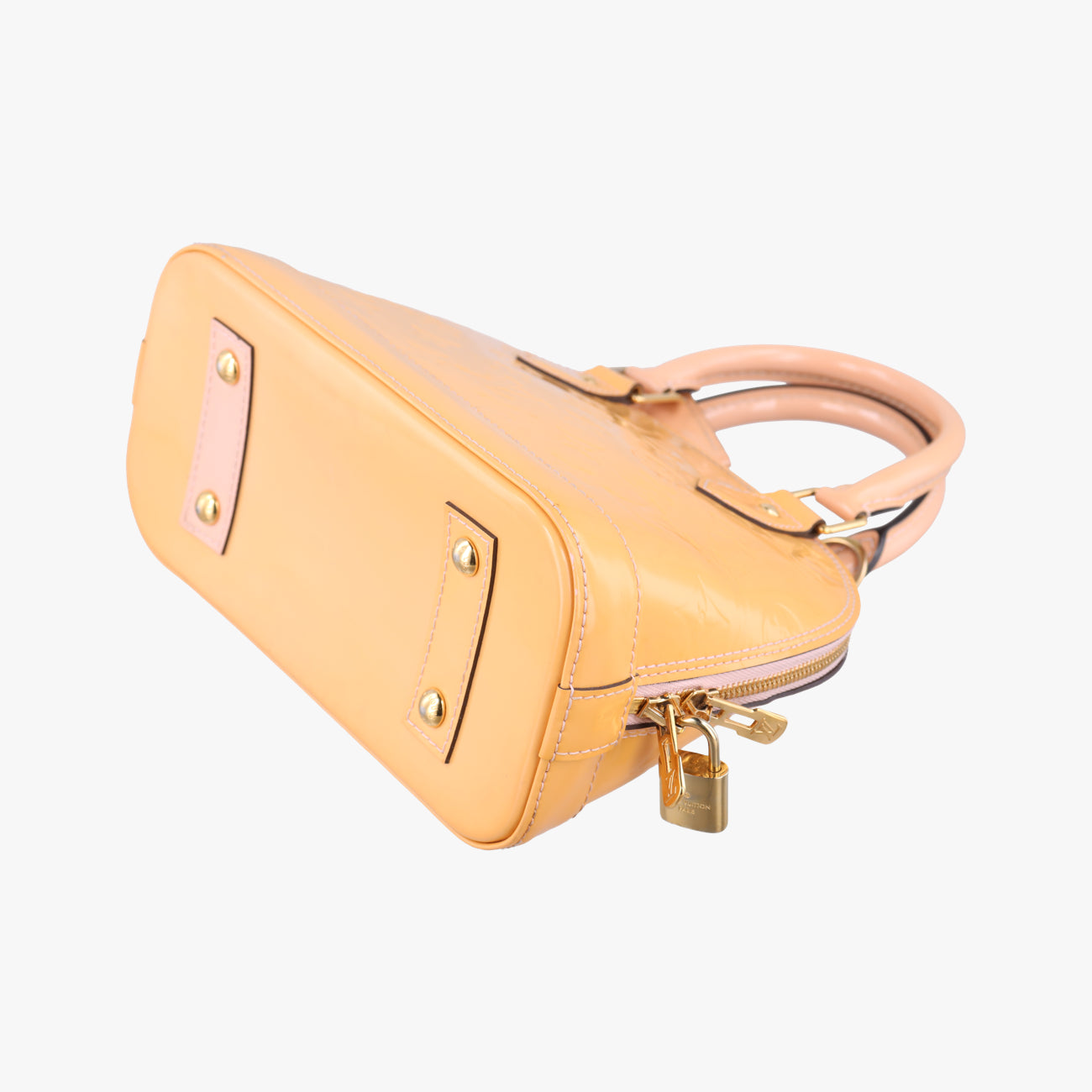 Pre-owned Louis Vuitton Alma BB ROSE FLORENTIN Vernis M91607 shoulderbag | stylenewstar