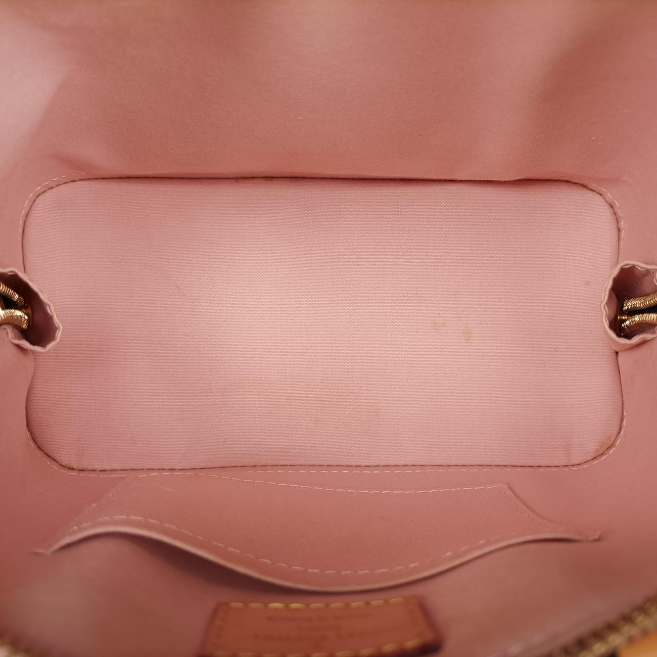 Pre-owned Louis Vuitton Alma BB ROSE FLORENTIN Vernis M91607 shoulderbag | stylenewstar