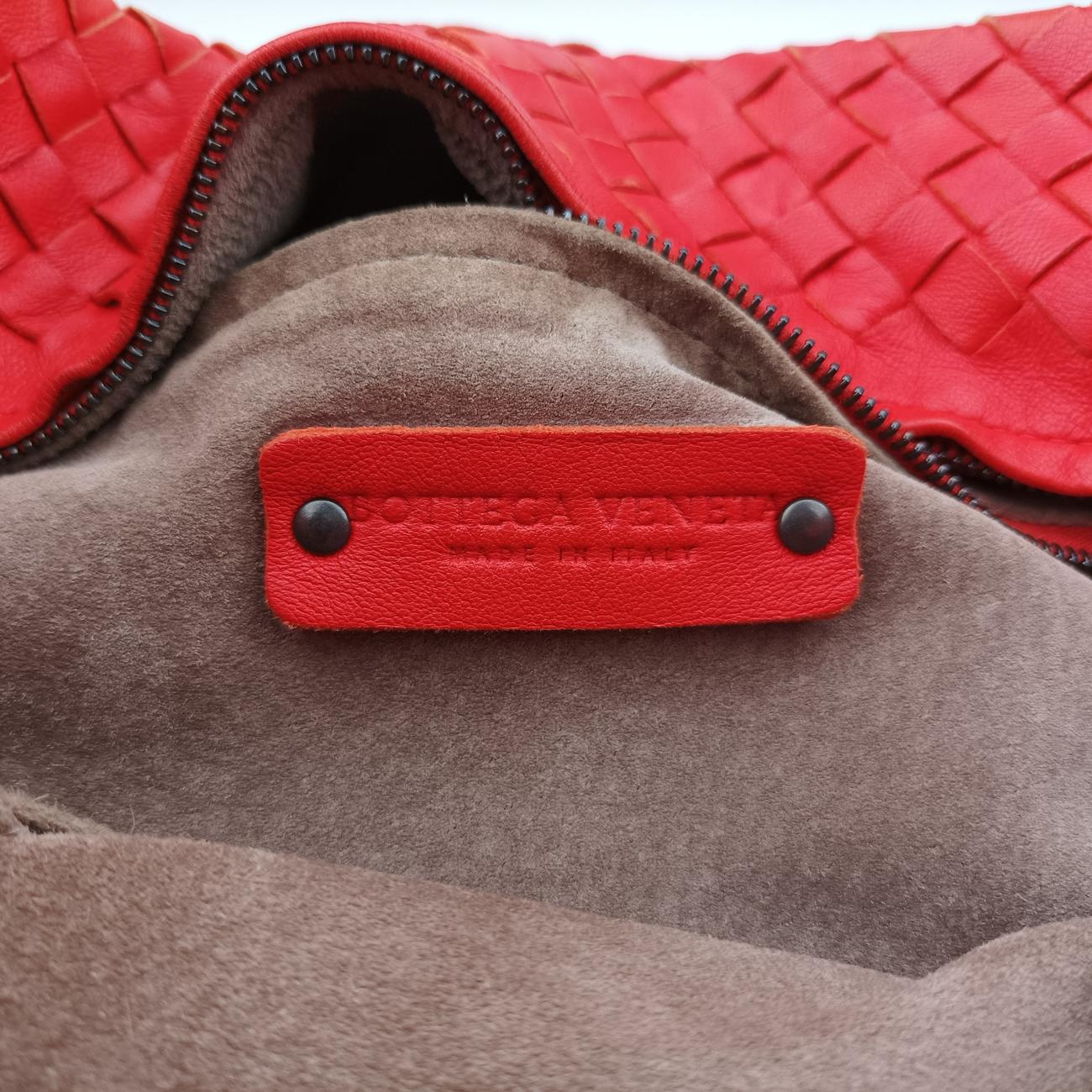 Pre-owned Bottega Veneta Intrecciato Orange lambskin  shoulderbag | stylenewstar