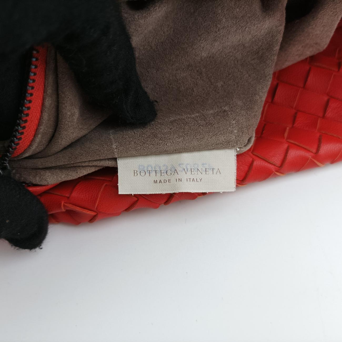 Pre-owned Bottega Veneta Intrecciato Orange lambskin  shoulderbag | stylenewstar