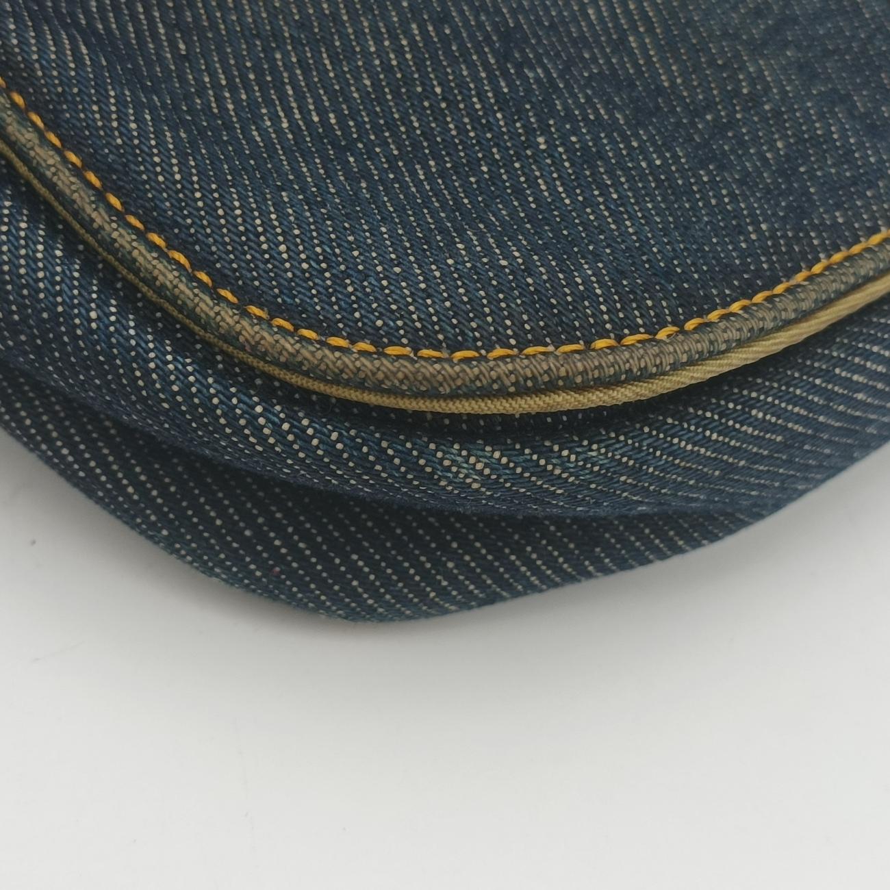 Pre-owned Christian Dior Marispearl Navy Denim  shoulderbag | stylenewstar