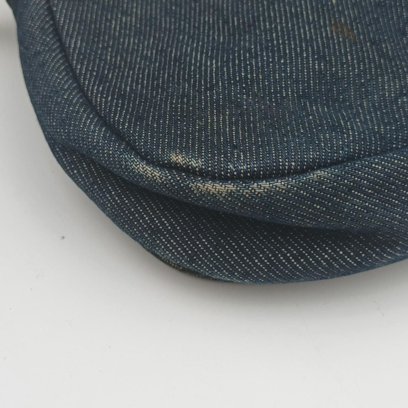 Pre-owned Christian Dior Marispearl Navy Denim  shoulderbag | stylenewstar