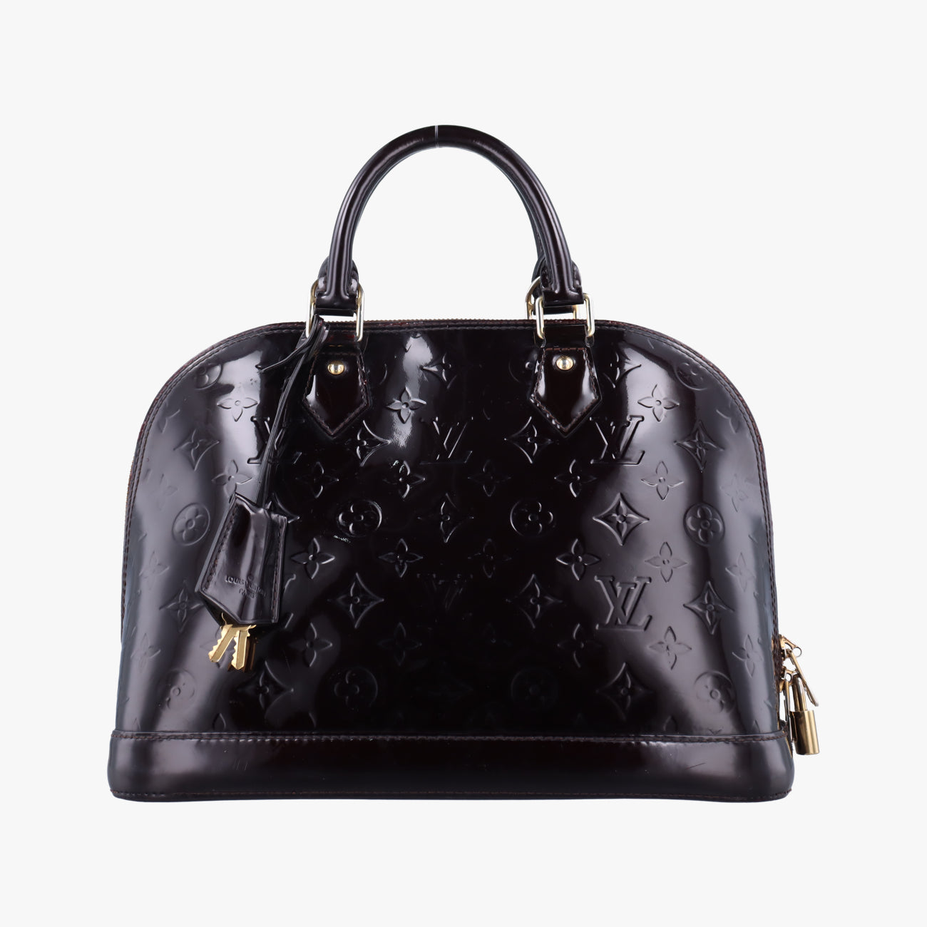 Pre-owned Louis Vuitton Alma PM AMARANTE Vernis M91611 handbag | stylenewstar