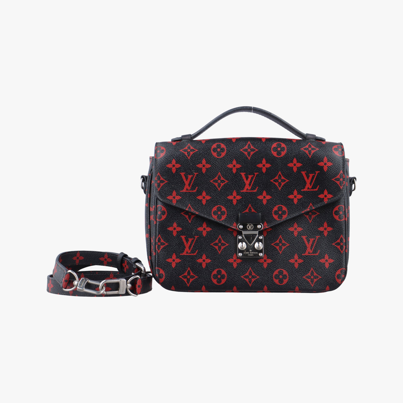 Pre-owned Louis Vuitton Pochette MéTIS MM black×Anfrarouge Monogram Canvas M41462 shoulderbag | stylenewstar
