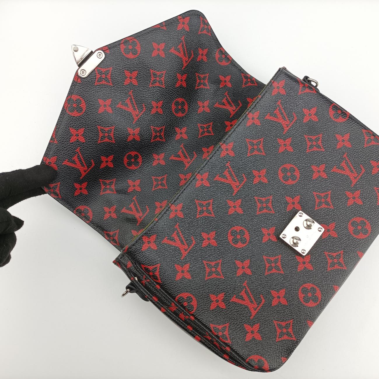 Pre-owned Louis Vuitton Pochette MéTIS MM black×Anfrarouge Monogram Canvas M41462 shoulderbag | stylenewstar