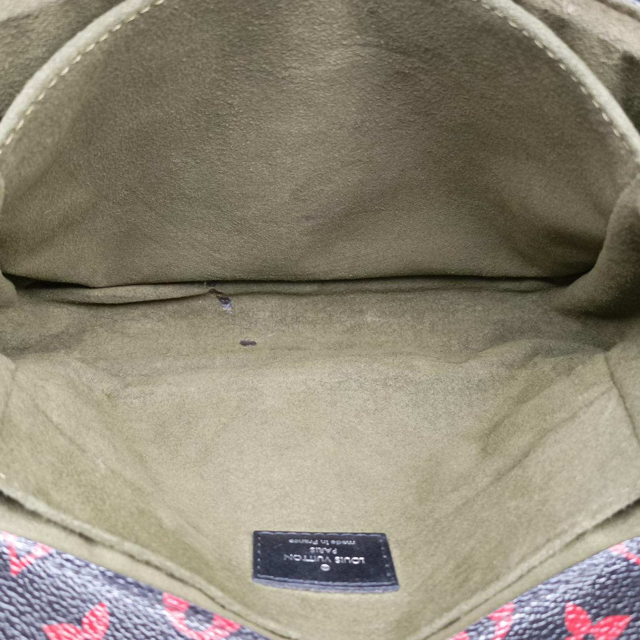 Pre-owned Louis Vuitton Pochette MéTIS MM black×Anfrarouge Monogram Canvas M41462 shoulderbag | stylenewstar