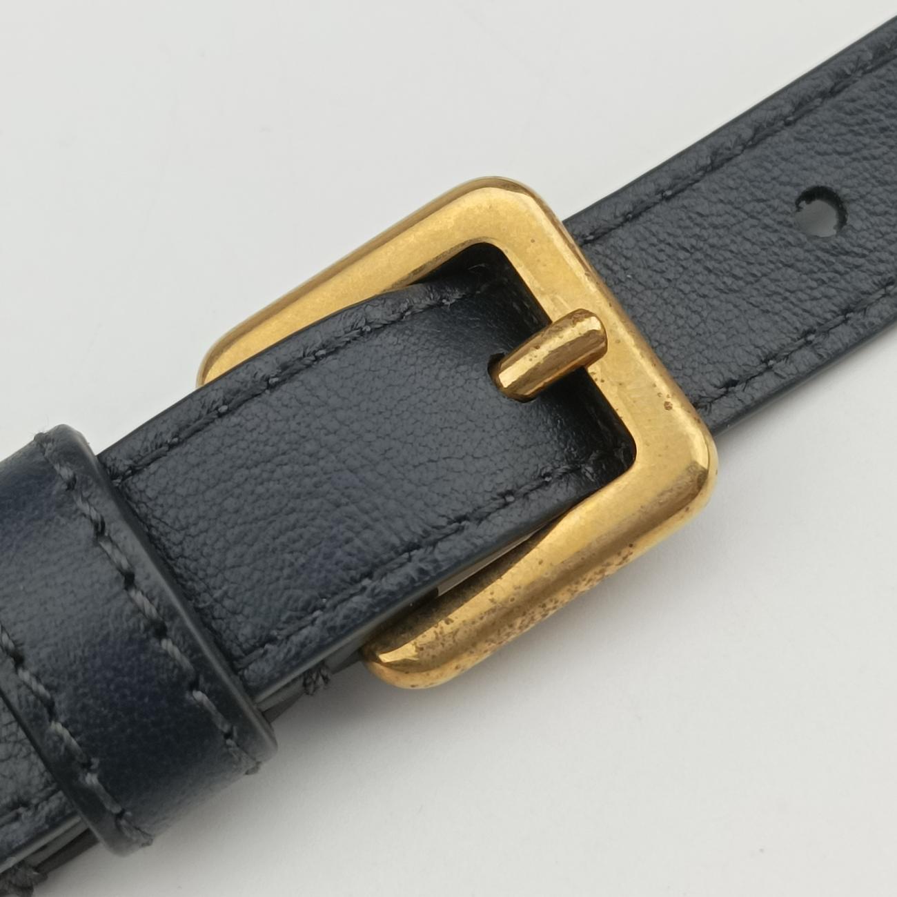 Pre-owned Christian Dior Saddle Navy×gray Jacquard  shoulderbag | stylenewstar