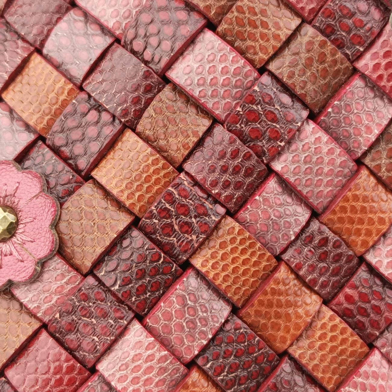 Pre-owned Bottega Veneta Intrecciato Red×Multicolour Leather  shoulderbag | stylenewstar