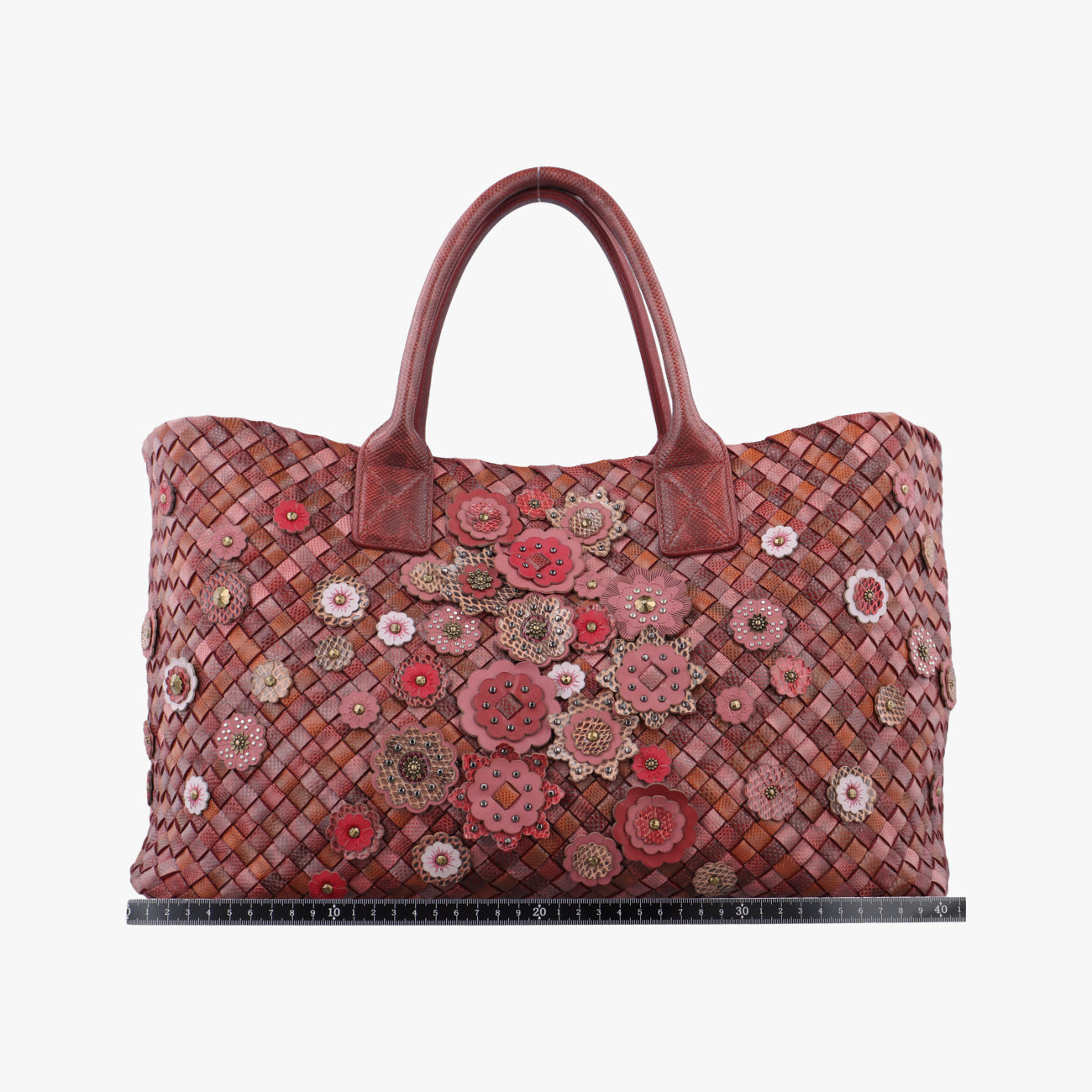 Pre-owned Bottega Veneta Intrecciato Red×Multicolour Leather  shoulderbag | stylenewstar