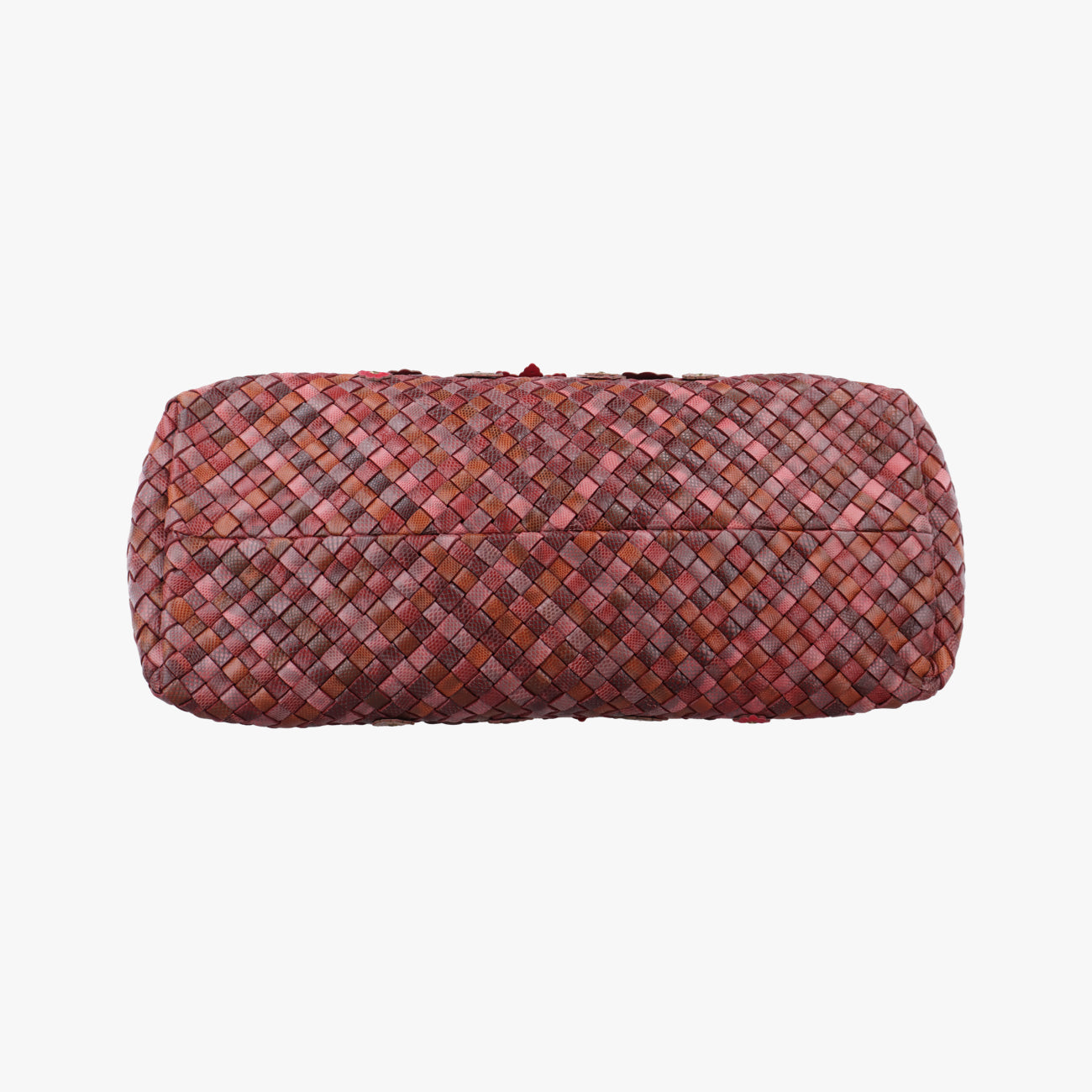 Pre-owned Bottega Veneta Intrecciato Red×Multicolour Leather  shoulderbag | stylenewstar