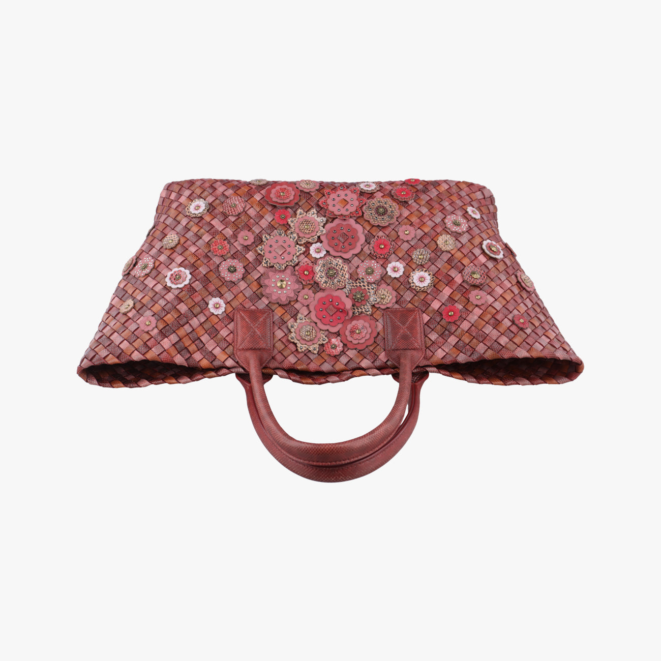 Pre-owned Bottega Veneta Intrecciato Red×Multicolour Leather  shoulderbag | stylenewstar