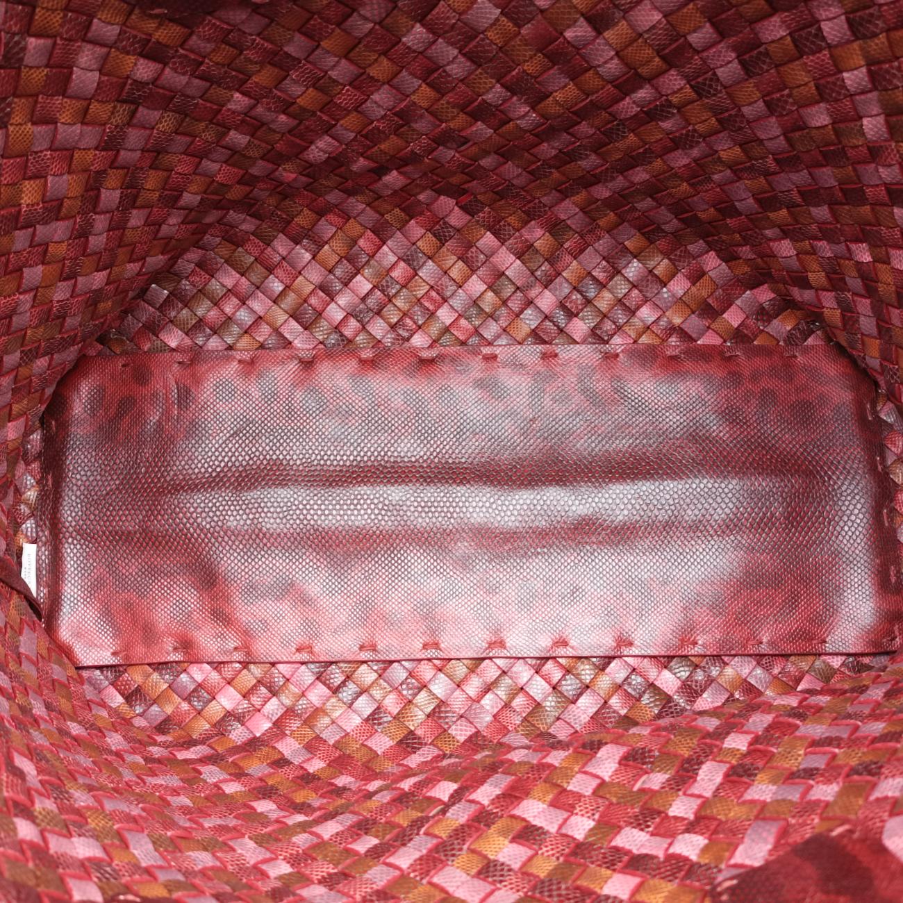 Pre-owned Bottega Veneta Intrecciato Red×Multicolour Leather  shoulderbag | stylenewstar