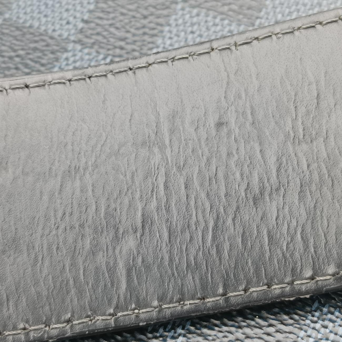 Pre-owned Louis Vuitton Newport Messenger PM black x navy Damier Cobalt N41587 crossbodybag | stylenewstar