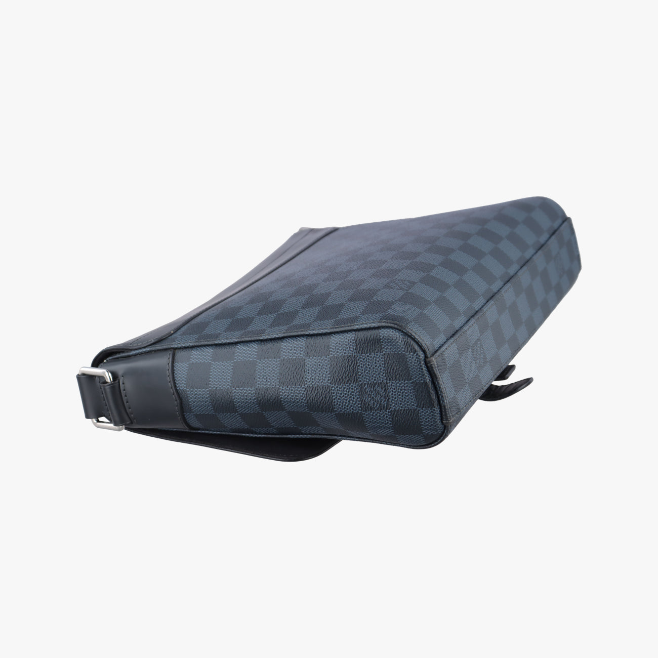 Pre-owned Louis Vuitton Newport Messenger PM black x navy Damier Cobalt N41587 crossbodybag | stylenewstar