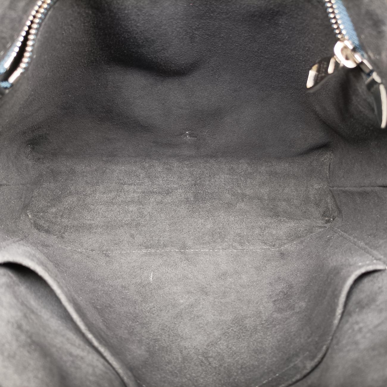 Pre-owned Louis Vuitton Newport Messenger PM black x navy Damier Cobalt N41587 crossbodybag | stylenewstar