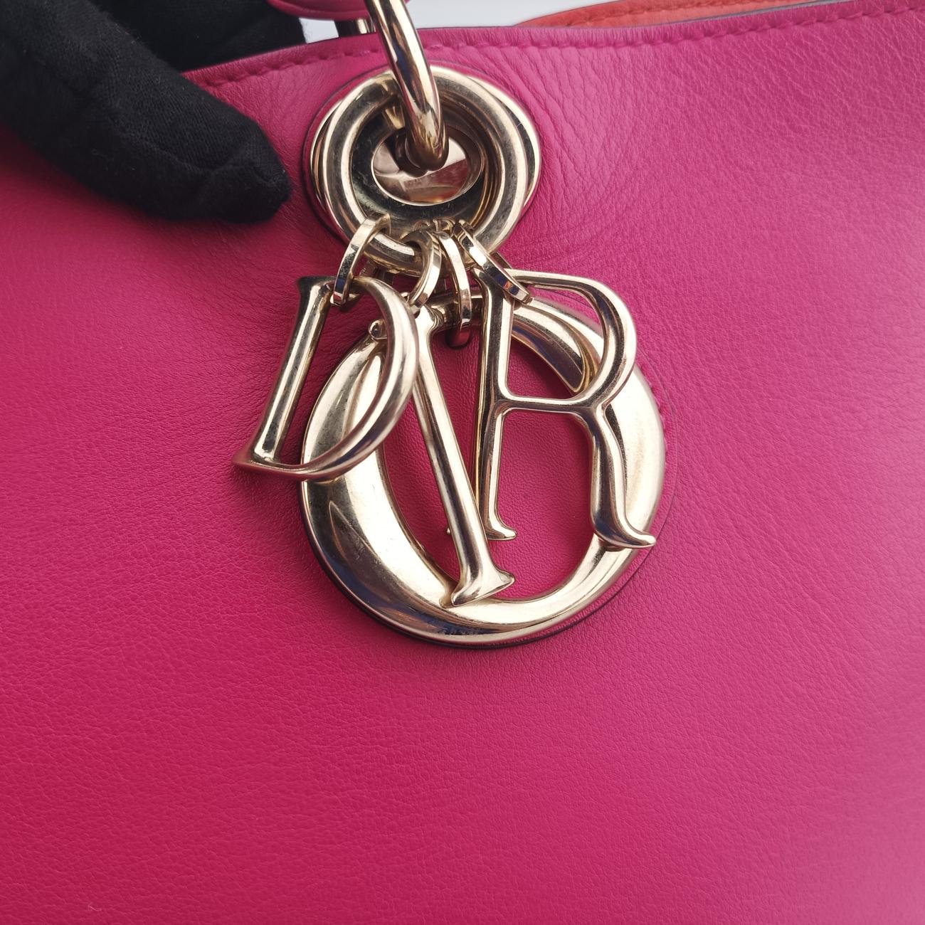 Pre-owned Christian Dior Diorissimo Rose Leather  shoulderbag | stylenewstar