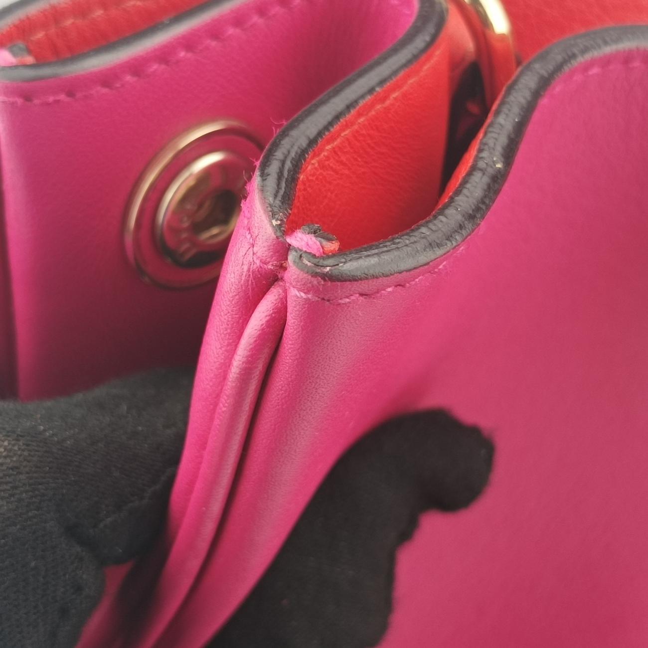 Pre-owned Christian Dior Diorissimo Rose Leather  shoulderbag | stylenewstar