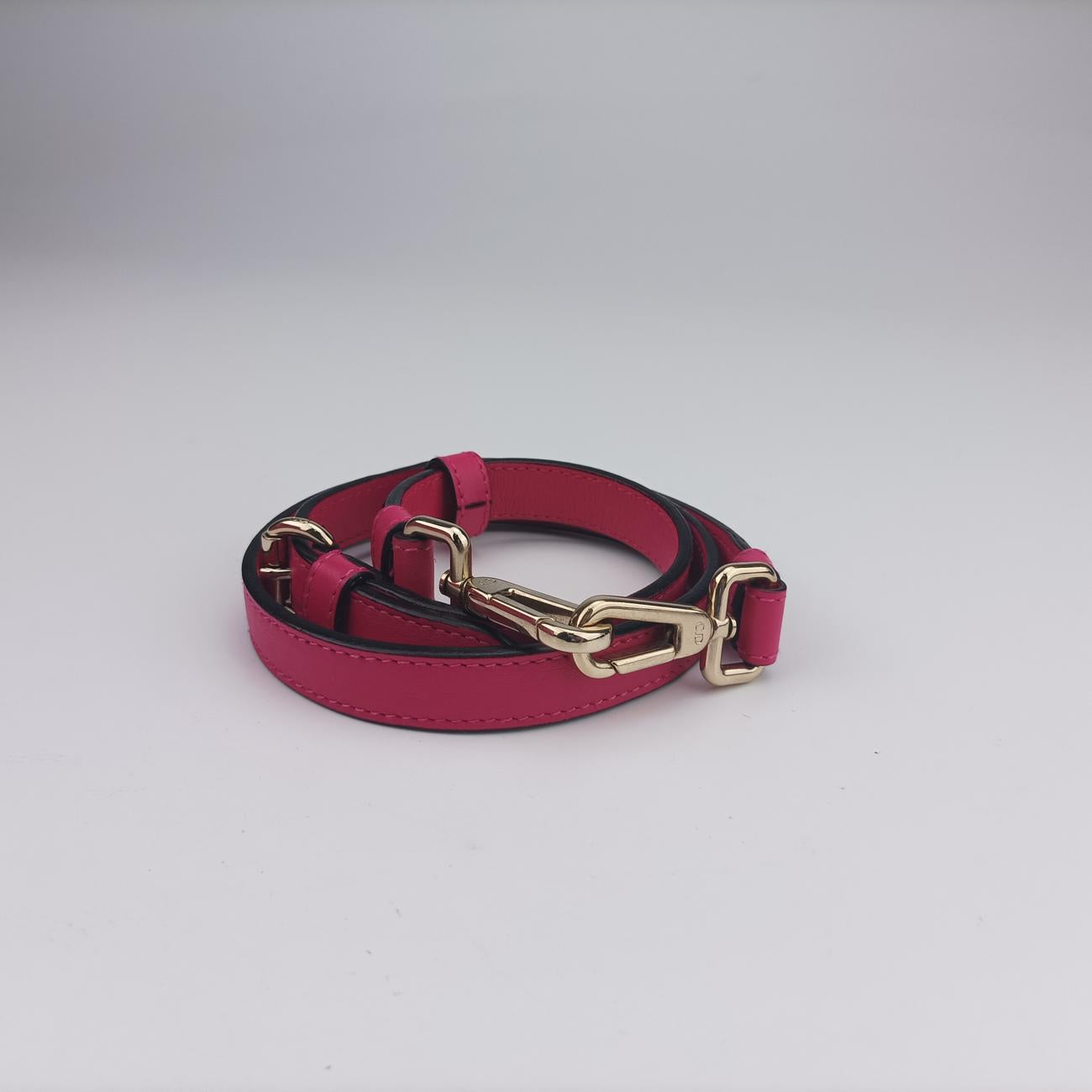 Pre-owned Christian Dior Diorissimo Rose Leather  shoulderbag | stylenewstar