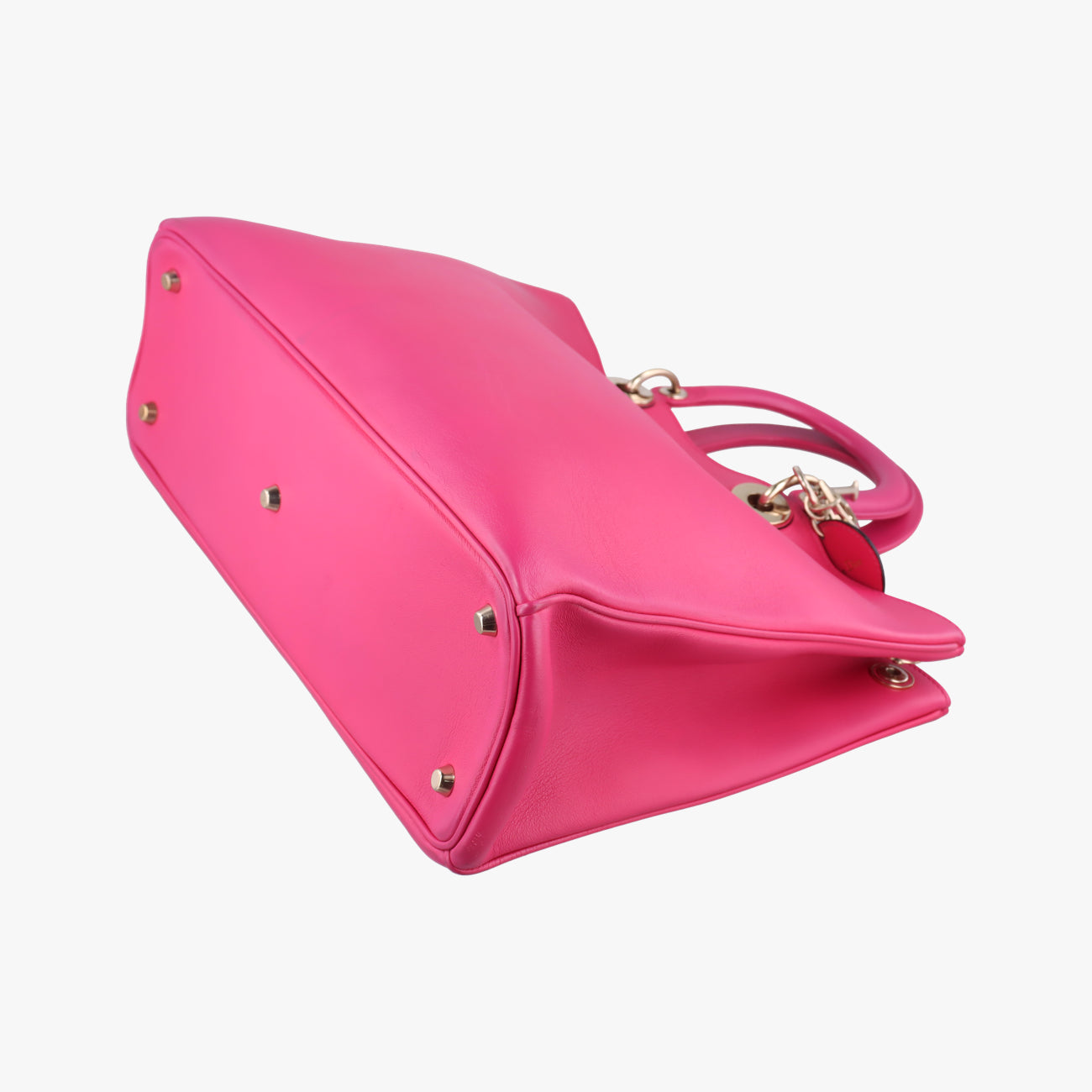 Pre-owned Christian Dior Diorissimo Rose Leather  shoulderbag | stylenewstar