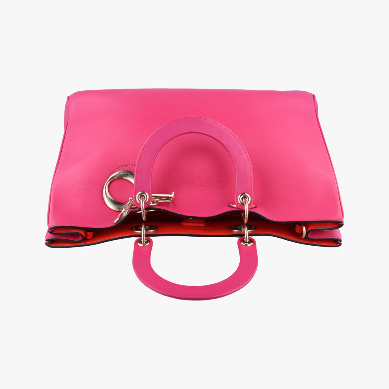 Pre-owned Christian Dior Diorissimo Rose Leather  shoulderbag | stylenewstar