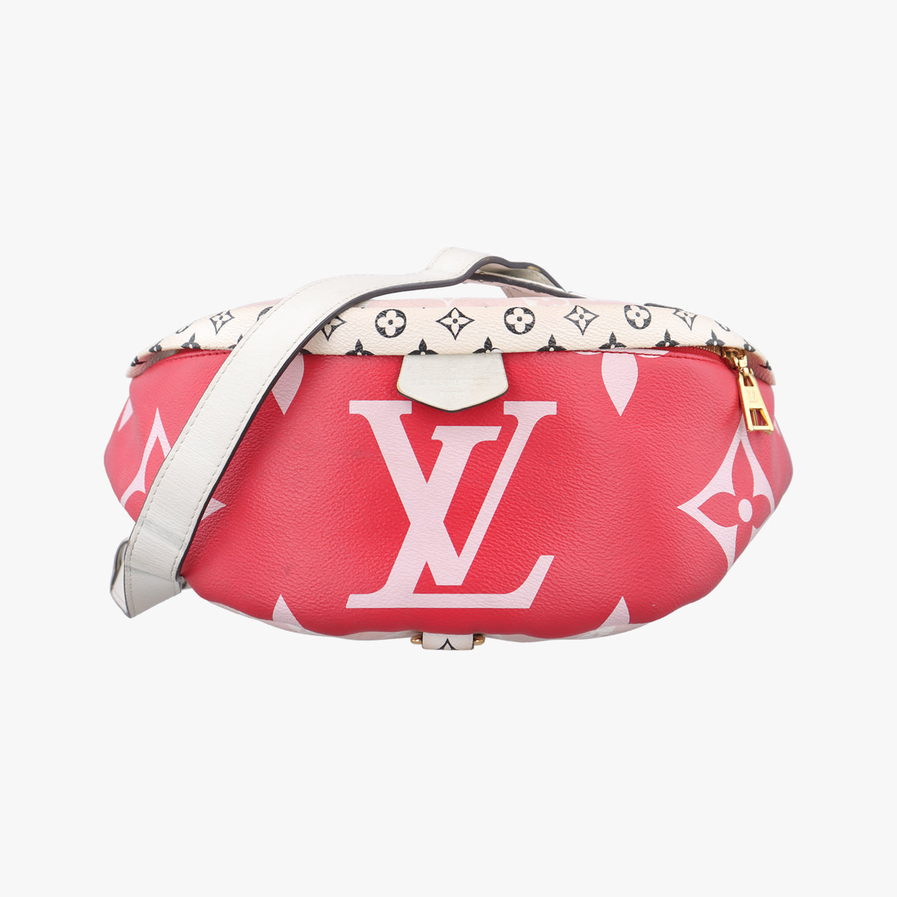Pre-owned Louis Vuitton Summer Show Collection summer capsule Rouge x pink x white Monogram Giant M44575 bum bag/waist bag | stylenewstar