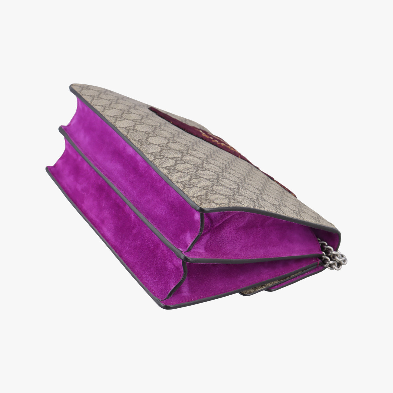 Pre-owned Gucci Dionysus Beige x Purple x Multicolor PVC coated canvas × suede 400235 shoulderbag | stylenewstar