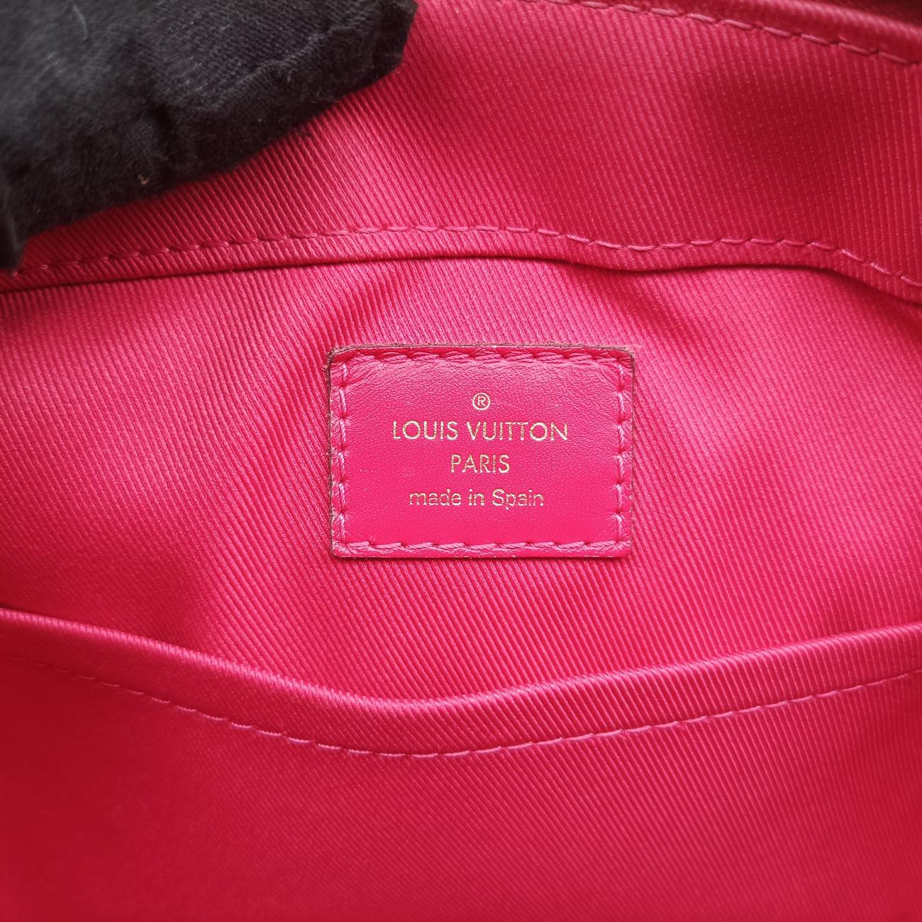 Pre-owned Louis Vuitton SAINTONGE brown×Freesia Monogram Canvas×calf leather M43557 shoulderbag | stylenewstar